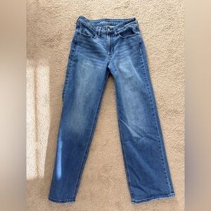 Old Navy Women's High Rise Wow Wide Leg Blue Jeans - Size 8